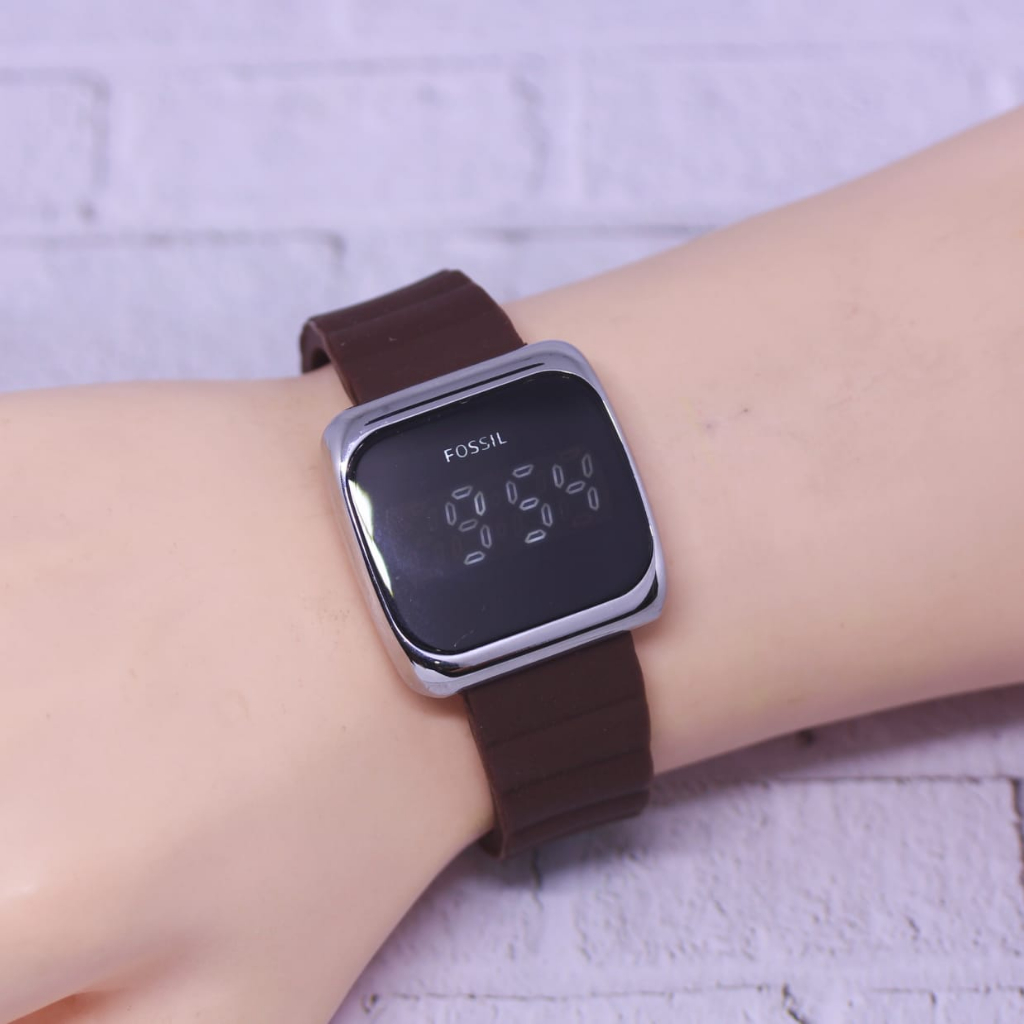 JAM TANGAN WANITA / CEWEK LED TALI RUBBER GRx58