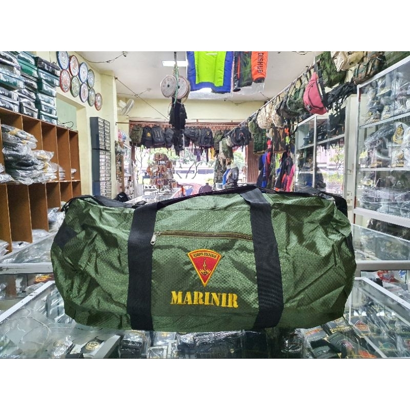 Tas Guling Marinir Hijau | Tas Duffel besar | Tas baju ukuran besar | Tas piknik besar | Tas Mudik
