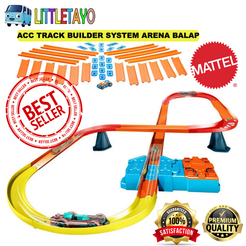 Hot Wheels Track Loop Launcher Ramp Jump Curve Konektor Set Arena Balap Builder Original Mattel