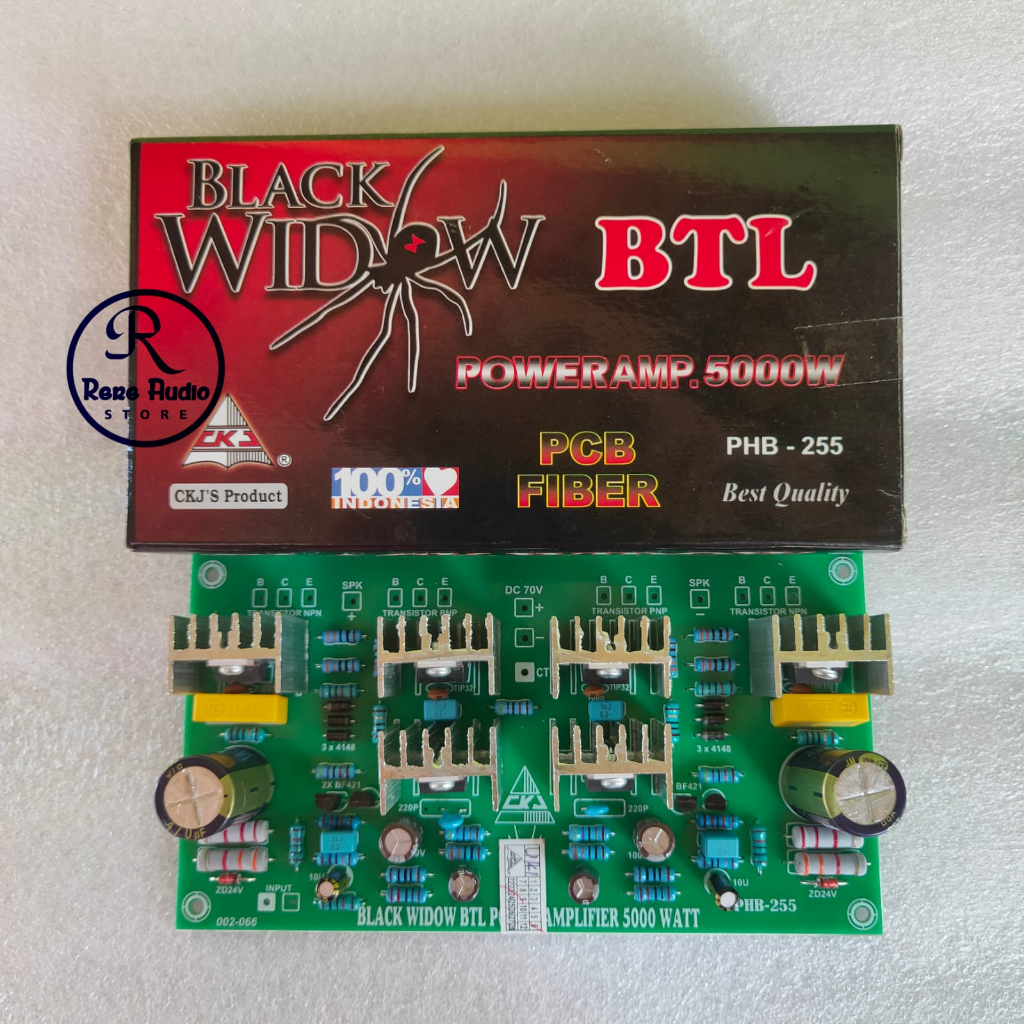Kit Driver Power Amplifier BTL Black Widow PHB 255 5000 watt Power Amplifier CKJ Produk