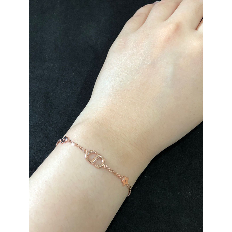 gelang emas asli kadar 750 UBS rosegold Cd