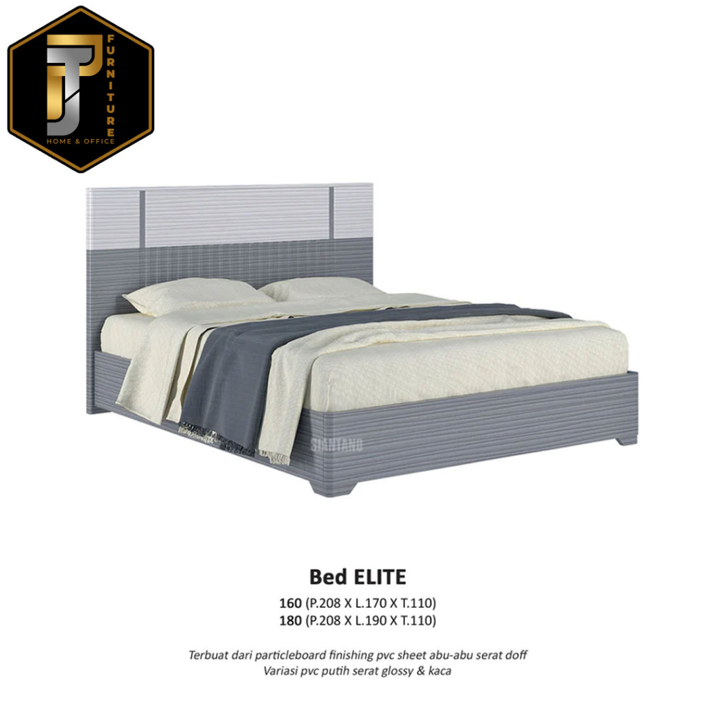 Ranjang Tempat Tidur Bed Elite Siantano Equity 160 / 180x200 Murah Pontianak