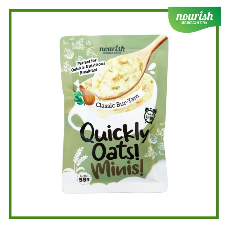 

Quickly Oats! Minis! Instant Oatmeal Classic Bur-Yam NO MSG 55gr-Jakbar