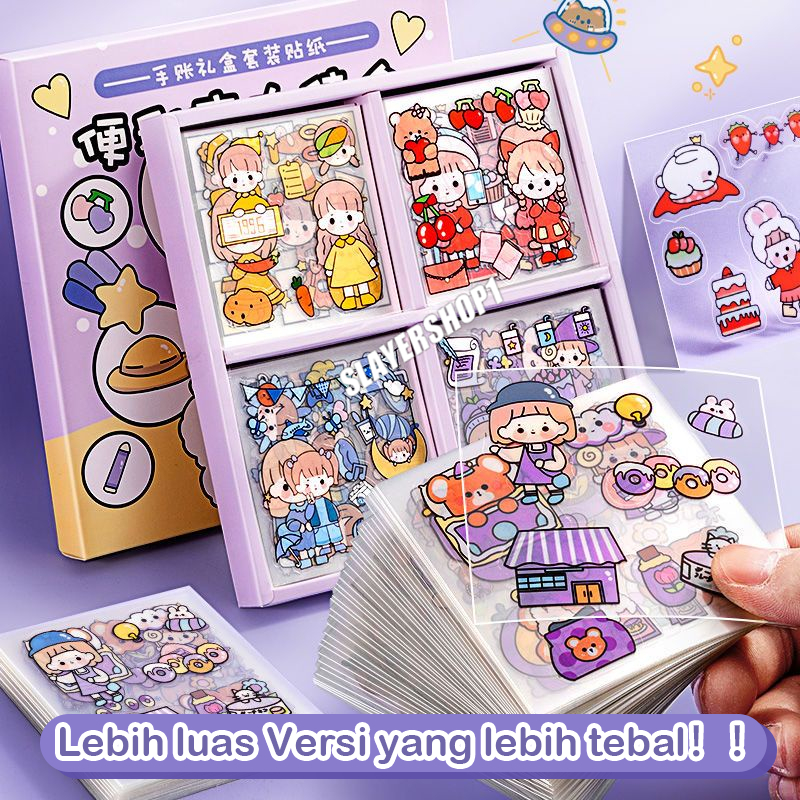 

Stiker Motif Kartun Korea Lucu Anti Air 1 box 100lbr /Dekorasi Handbook Scrapbook DIY/Stiker kartun tahan air PET