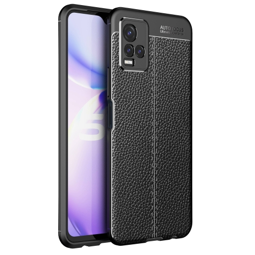 Case Vivo Y33S AutoFocus Carbon Silikon Leather
