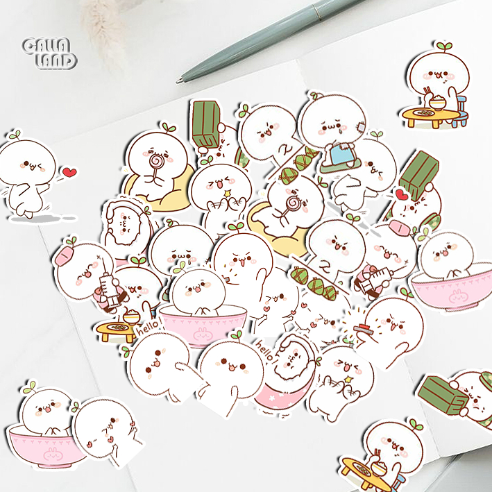

Calla Land 13Pcs Sticker Pack Bentuk [POU POU] Aesthetic for Bullet Journal Decoration Planer Diary Scrapbook DIY Gift
