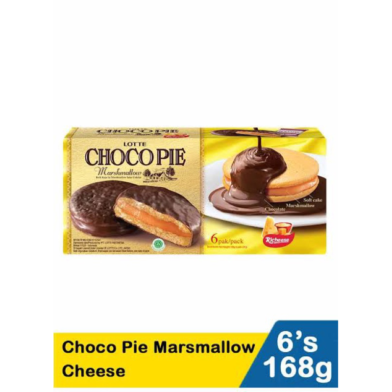 

Lotte Chocopie Marsmallow Cheese Isi 6 Pcs @160 Gram