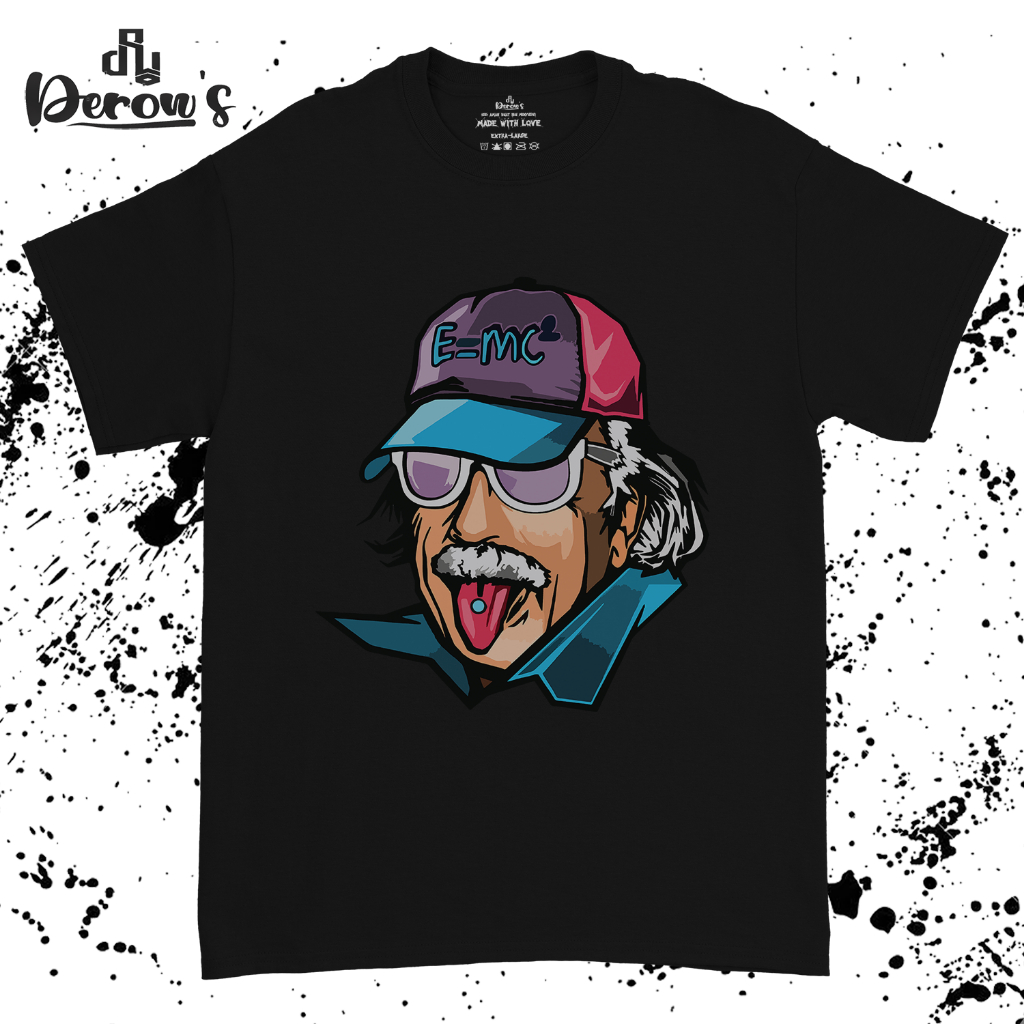 Kaos Albert Einstein Hats | Baju Albert Einstein | Derows Warfield Unisex Tshirt