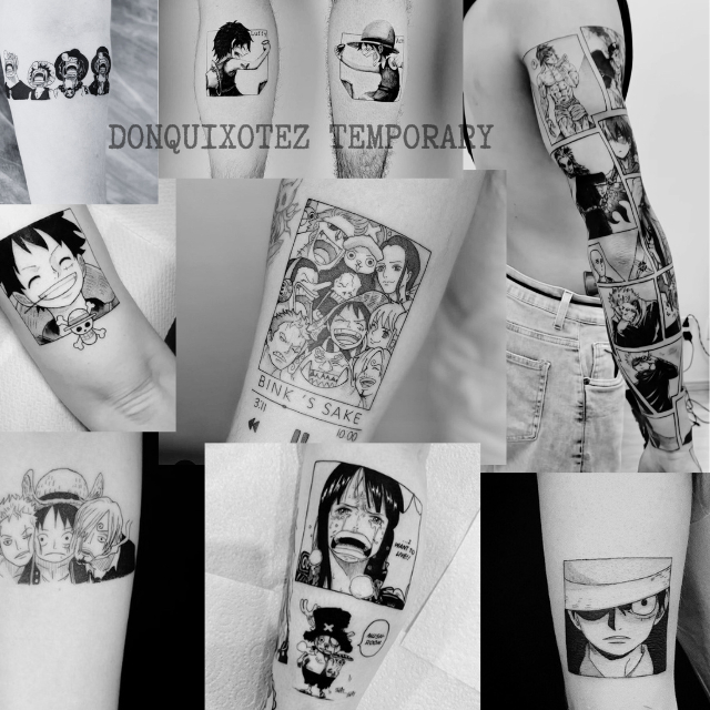 CUSTOM TATO TEMPORER ONE PIECE Anime Aesthetic Wibu Waterproof Tahan Lama 1 Minggu Tattoo Temporary 