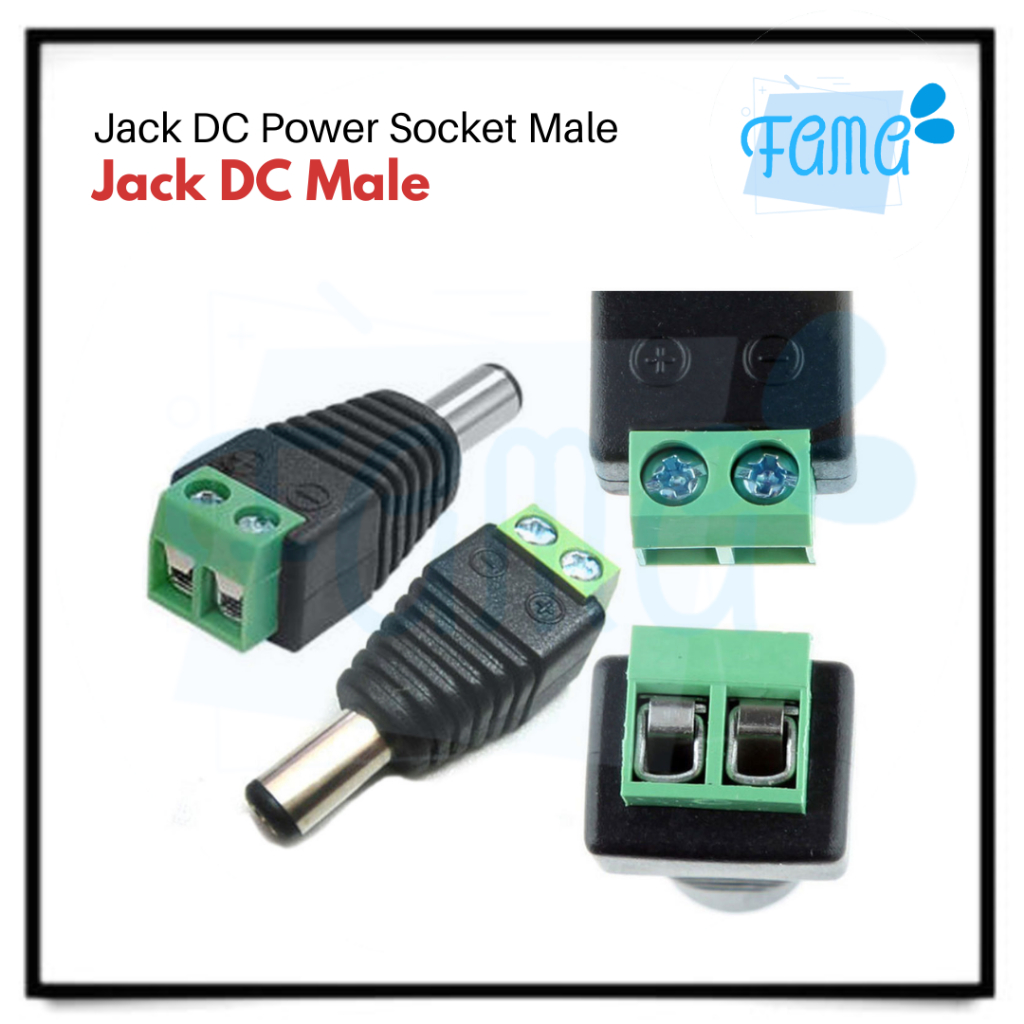 Jack DC Power Socket Male / Connector CCTV DC Male