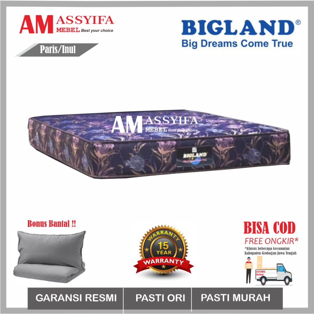 Kasur Springbed Bigland Inul Paris Garansi Resmi Termurah