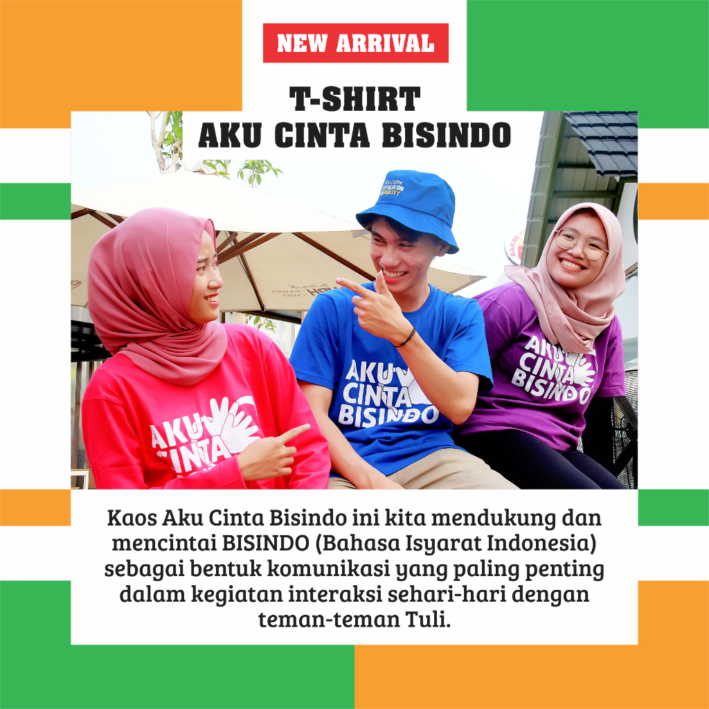 Kaos Aku Cinta Bisindo. Lengan Pendek.