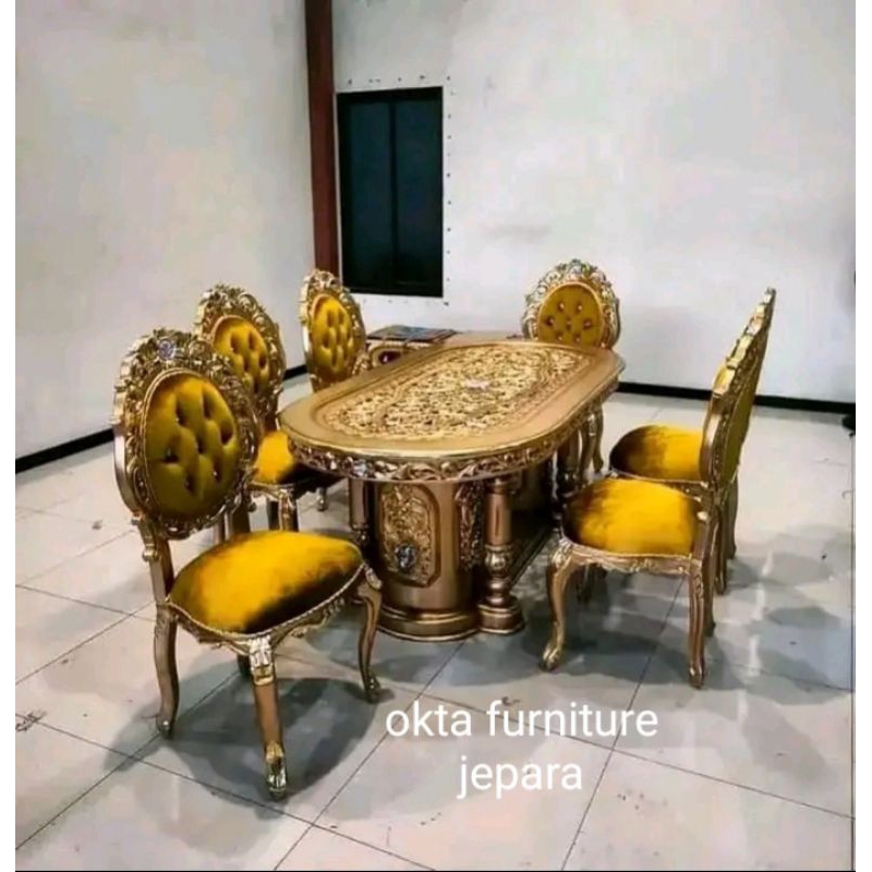 kursi makan ukir jepara