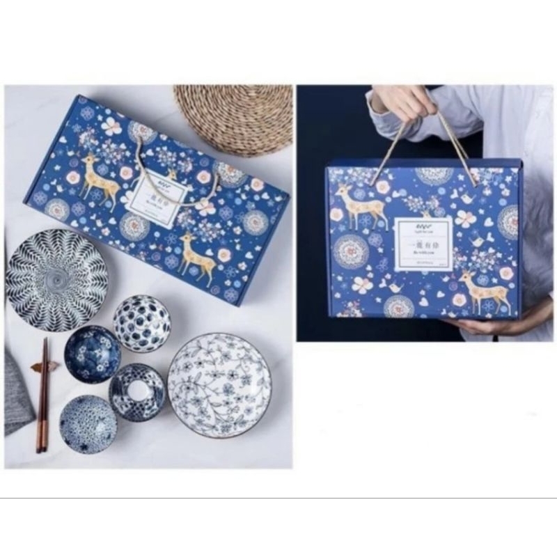 

Wedding gift set ceramic plate bowl hampers lebaran natal kado ultah