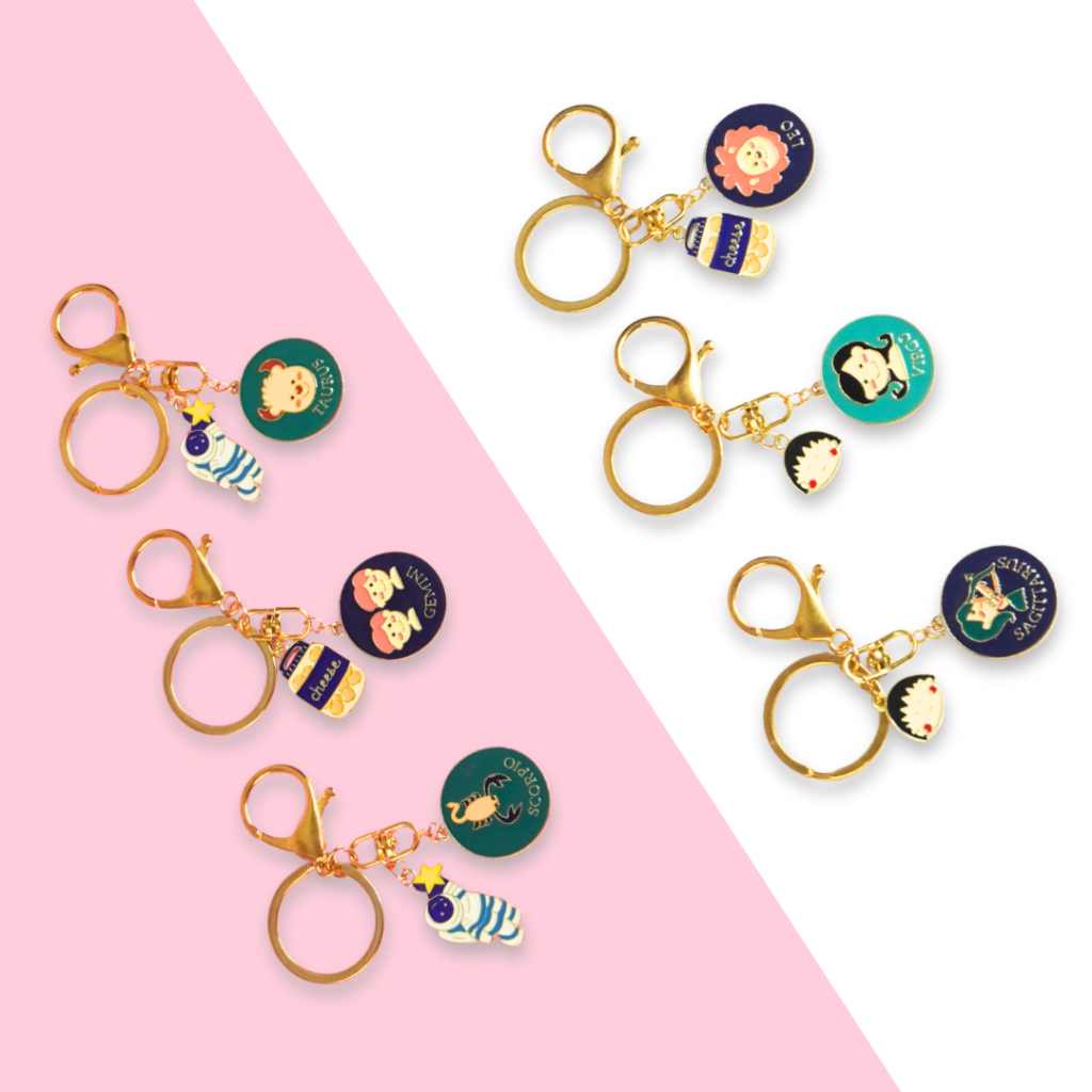 Gantungan Kunci Lucu/Keychain Karakter/Gantungan Kunci Zodiak