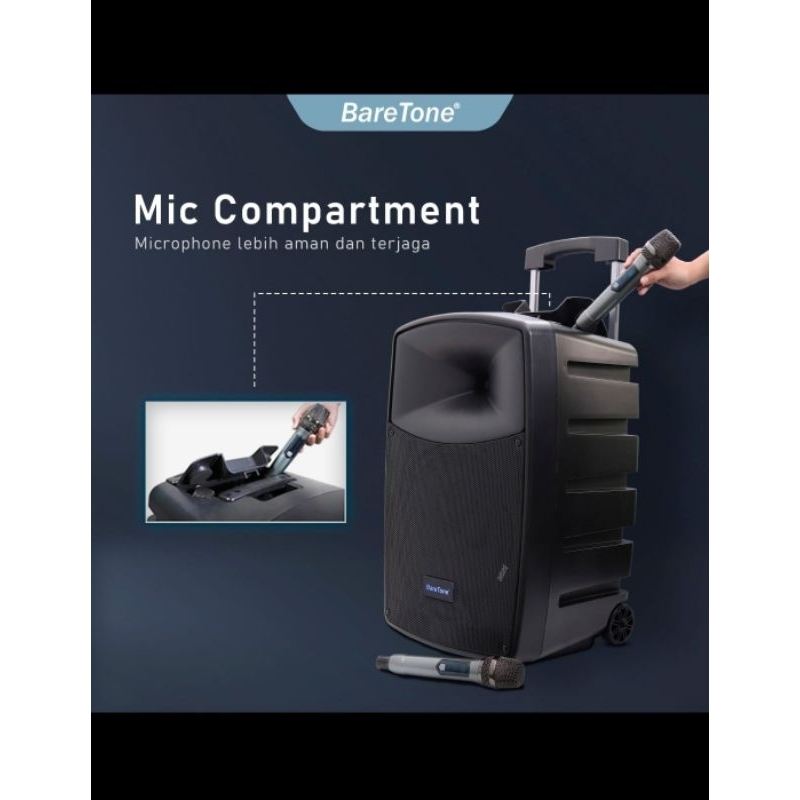 Portabel speaker 10 inch ORIGINAL BARETONE MAX-10HB ( 10 INCH )