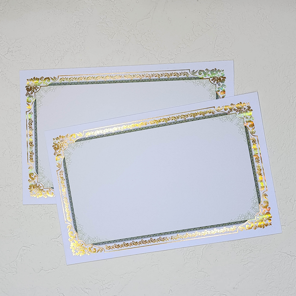 

RB Blanko Sertifikat / Kertas Piagam Sertifikat Folio Simpaty Full Foil Emas Mewah