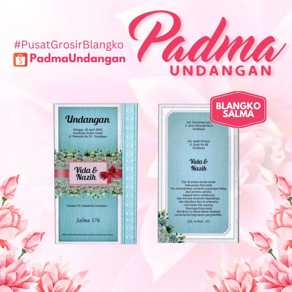 Blangko Undangan Salma 176 | Padma Undangan