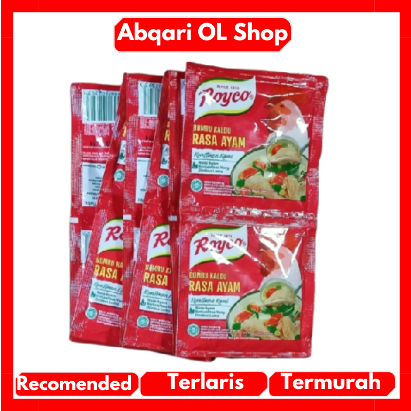 

Royco Bumbu Kaldu Penyedap Makanan Penyedap Rasa Ayam Beryodium 8gr Dapat 1 Renceng Isi 12 Pcs