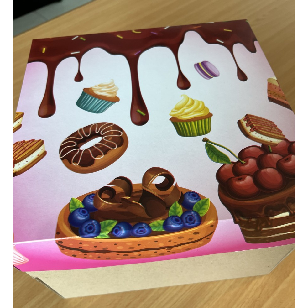

(5 pcs) kardus kue bolu dus edisi motif cakes box chiffon cake box brownies kotak kemasan lapis legit ukuran 22x22