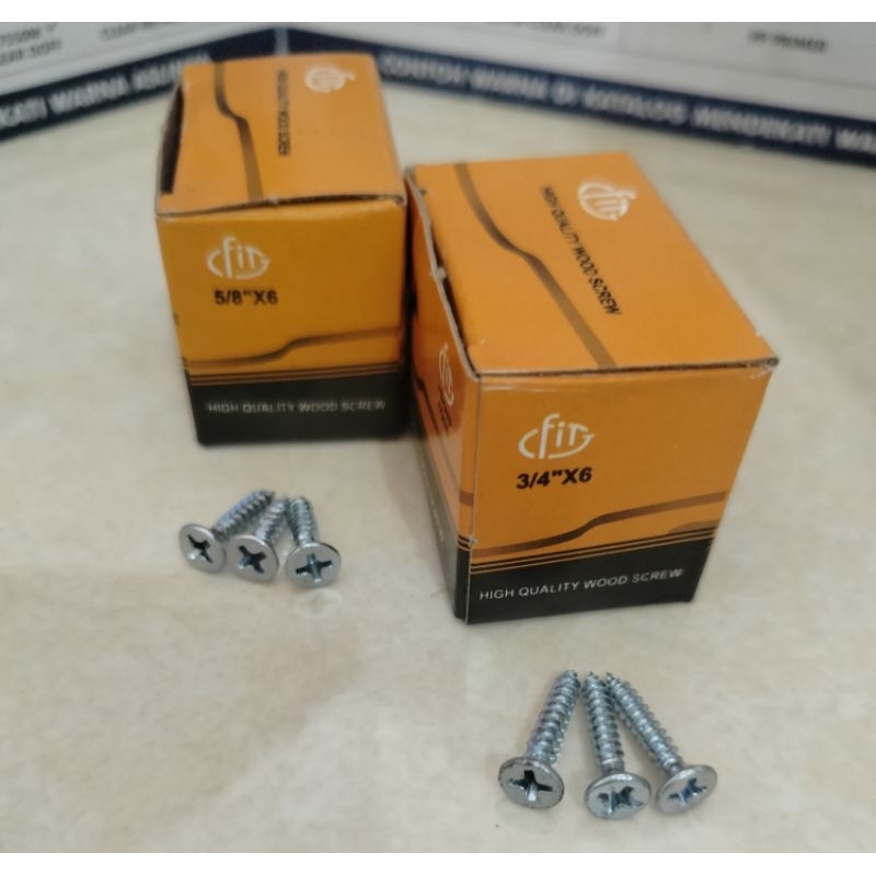 Sekrup Kayu ukuran 5/8x6 , 3/4x6