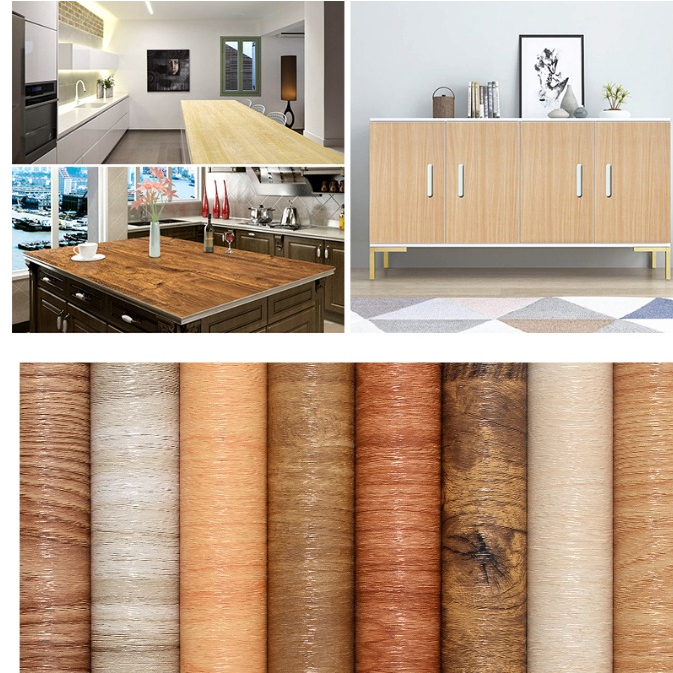 STIKER PVC UNTUK LEMARI KAYU MEJA DINDING