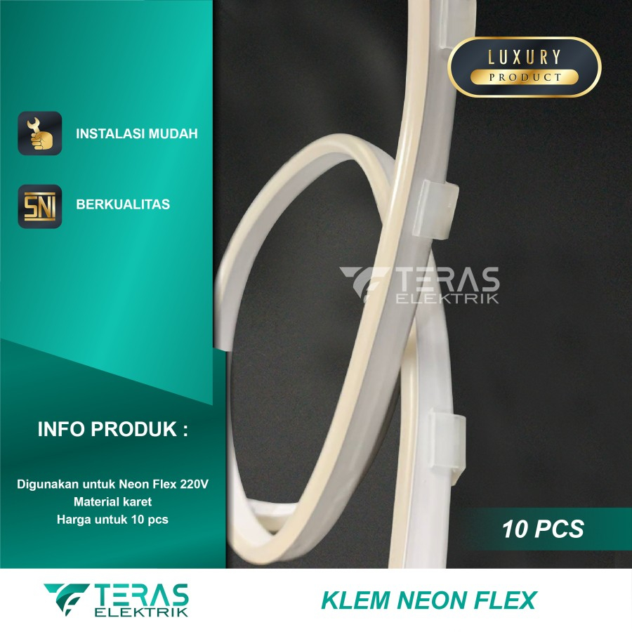 Klem Neon Flex bracket dudukan lampu neon flex 220 V