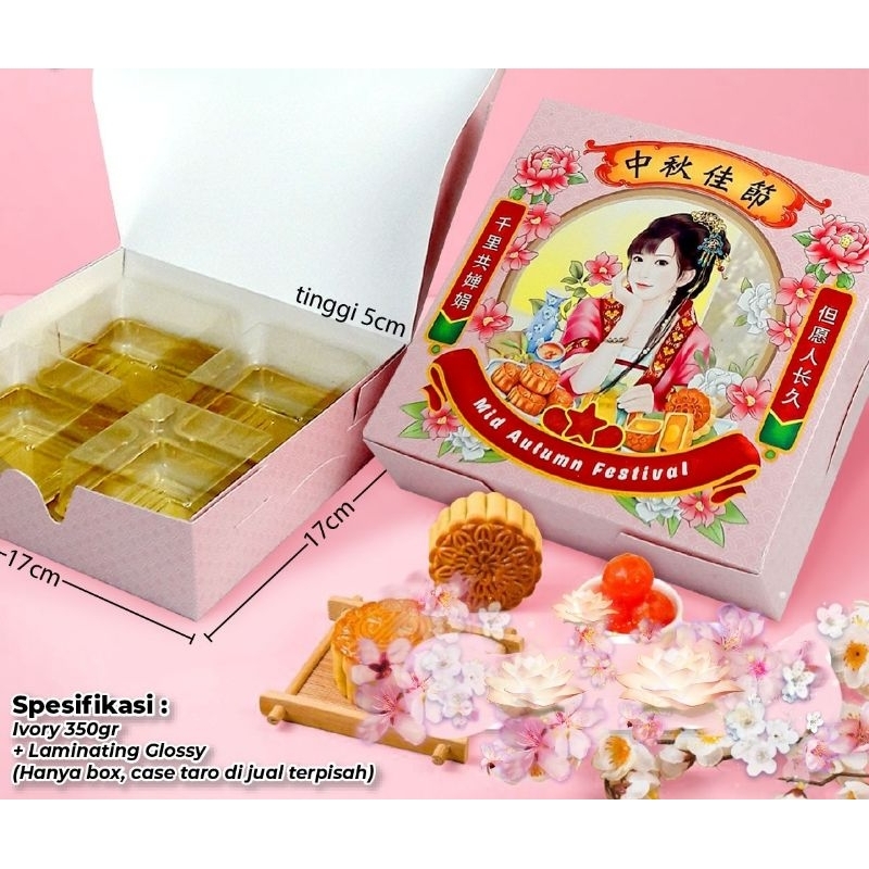 

dus kue bulan mooncake dus packaging moon cake uk 17x17x5cm