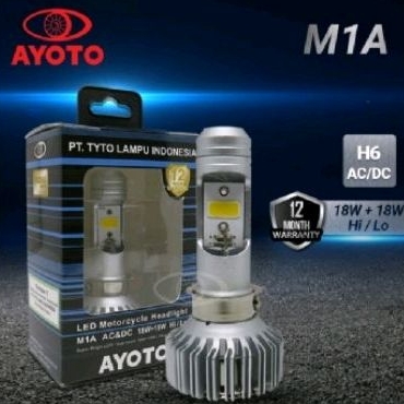 Lampu LED motor universal bebek matic putih M1A h6 18+18watt vario beat mio satria dll