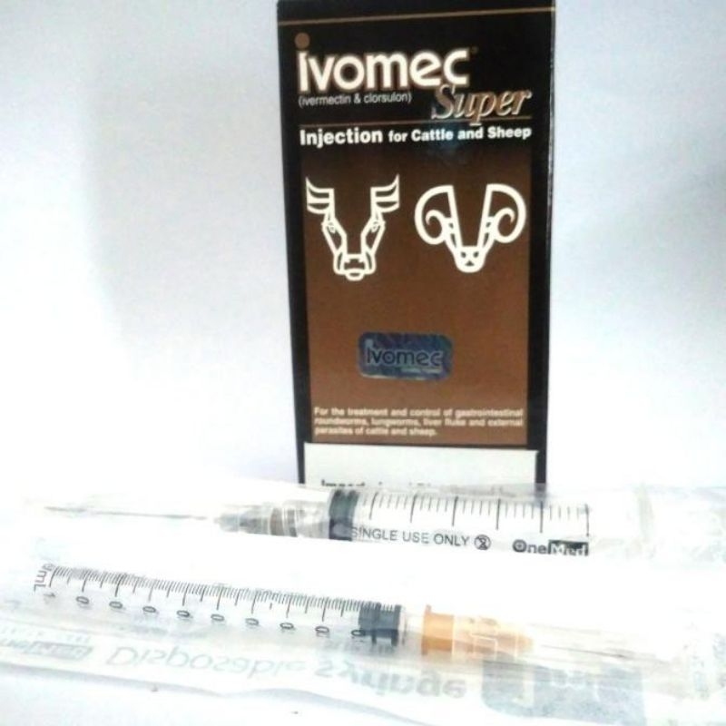 IVOMEC SUPER INJECTION 50 ML OBAT INJEKSI UNTUK HEWAN TERNAK SAPI DAN DOMBA