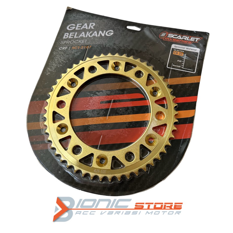 SCARLET RACING - Gear Belakang Yamaha Wr Wr155 Gir Scarlet GOLD