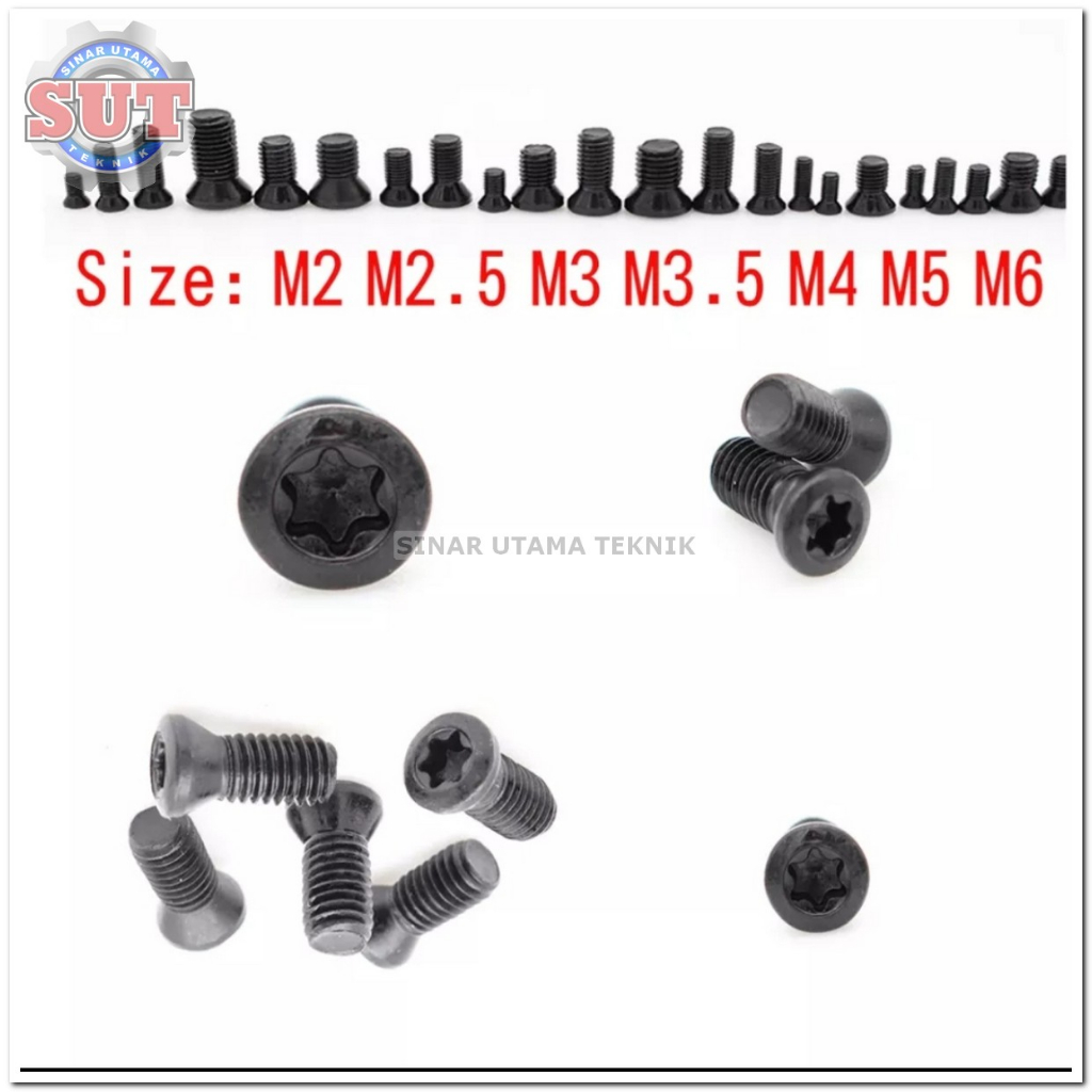 Baut Holder M1.6X4-m6X12 Screw insert 6x12 Baut Bintang Baut Pisau Bubut Baut Holder