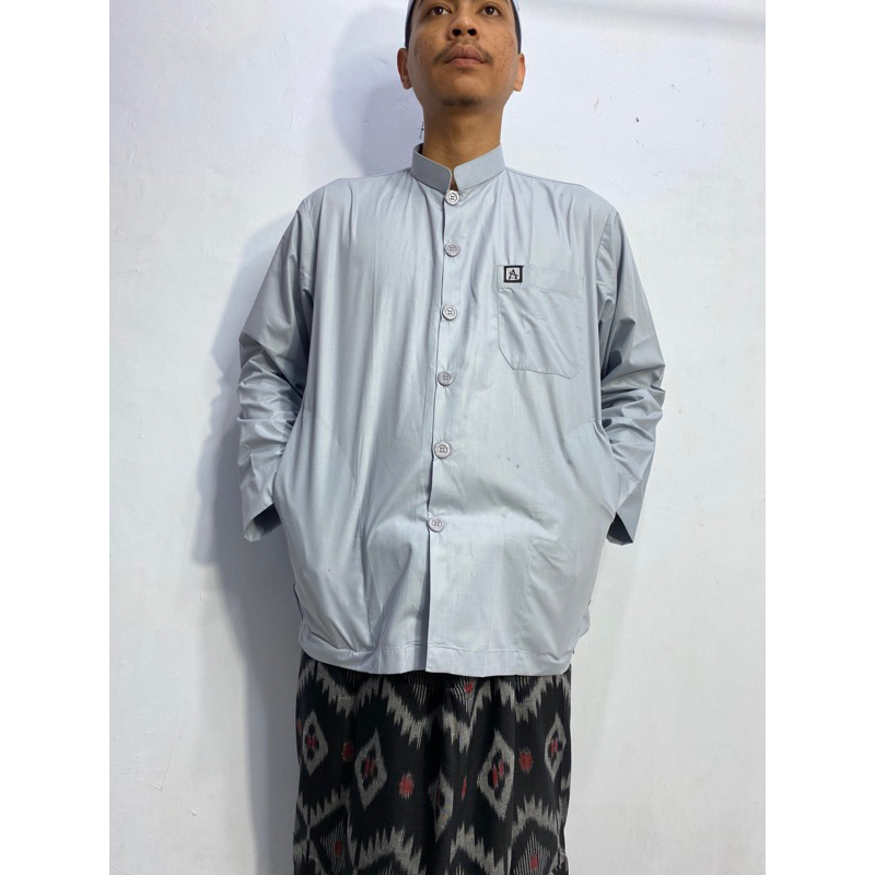 koko haiba polos saku samping kancing besan