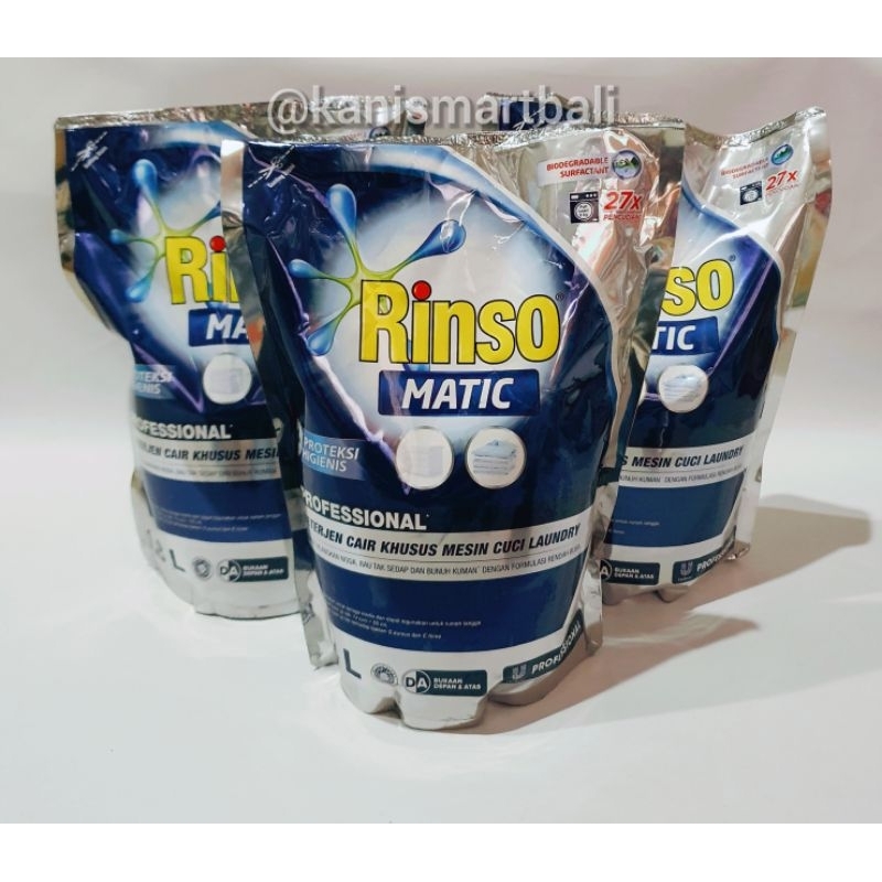 detergent rinso cair matic / rinso cair matic pouch 1.8 liter / rinso matic professional liquid