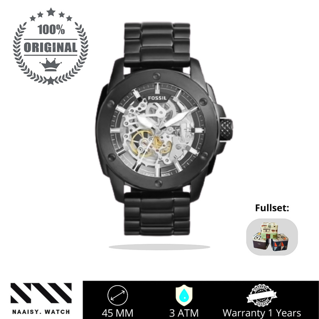 Jam Tangan Pria Fossil me3080 45mm Original Automatic Fullset Jam Tangan Fossil Pria OriginalFossil 