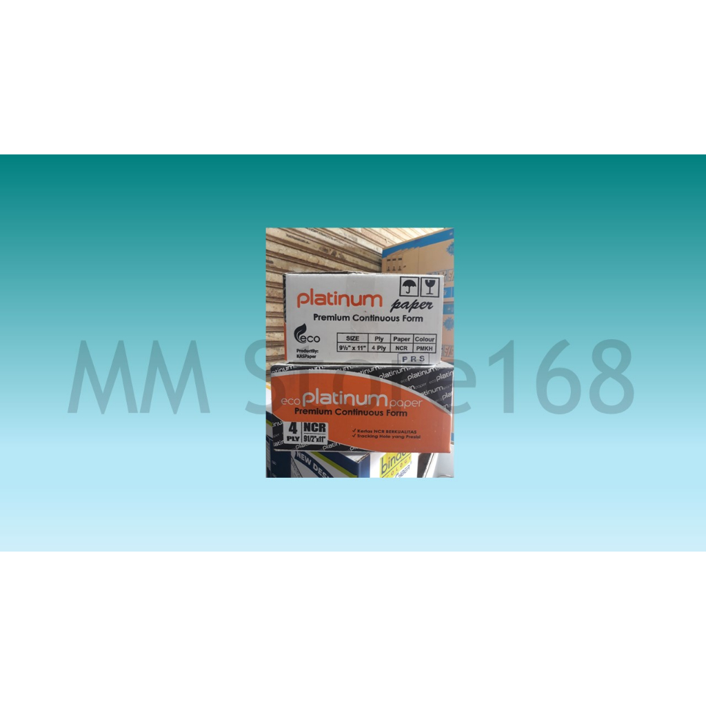 

Continuous Form Ukuran 9,5 Inch x 11/2 Inch, 4 Ply PRS ( bagi 2 ) NCR Merk Platinum Eco