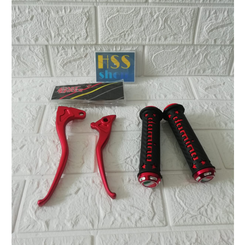 Handle Rem Variasi + Handgrip Jalu Cnc = Mio Soul, Mio Smile, Mio Sporty, Xeon Karbu, Fino Karbu.Mio