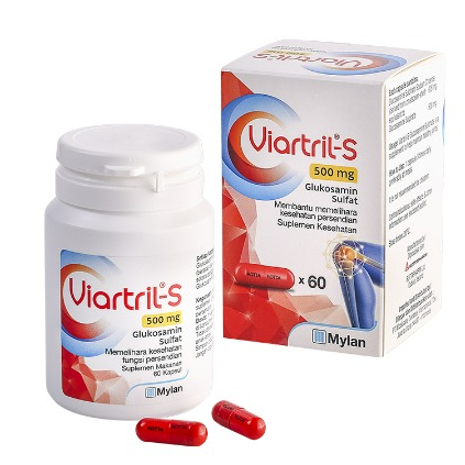 Viartril-S 500 mg 60's Kapsul / Suplemen Ligamen / Suplemen Kesehatan Sendi