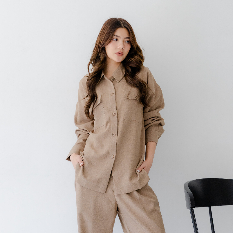 [RONGU] Leia Shirt - Premium Quality | oversized shirt | kemeja oversized | kemeja wanita | outer wa