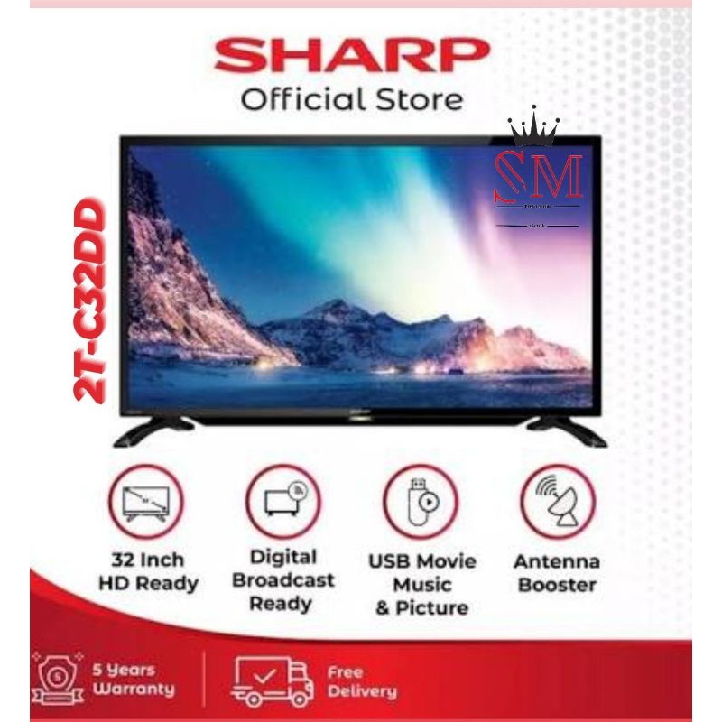 SHARP 32 inch  LED TV DIGITAL 2T C32DD .Smart tv