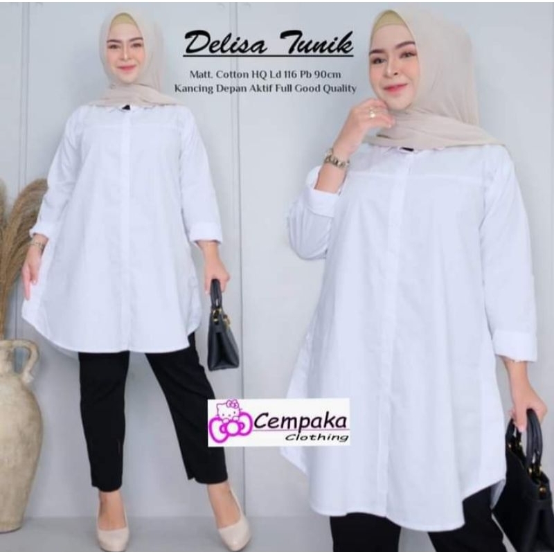 Blouse Putih Wanita Guine Top Bahan Katun Premium