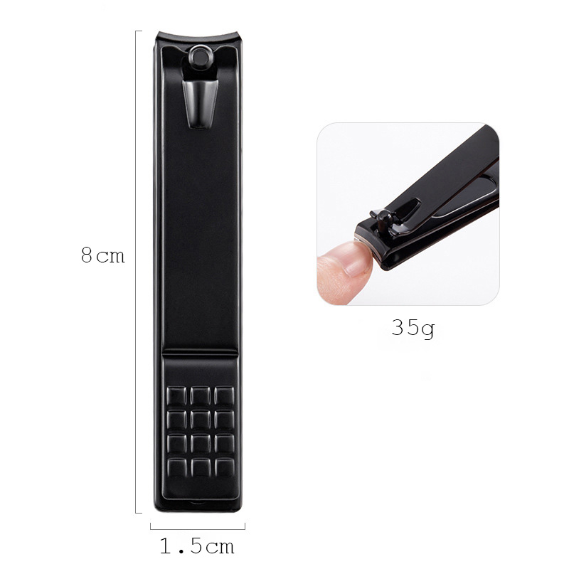 ED - GUNTING KUKU STAINLESS STEEL HITAM DOFF SUDUT MIRING LANCIP TAJAM-NAIL CLP - BIG