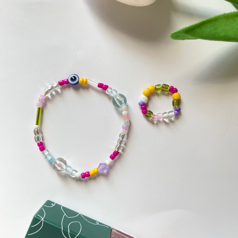Matilda Beads Set (Gelang Cincin Manik)