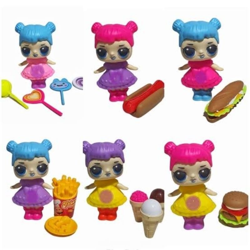 mainan Boneka Mini LOL MO01 / Boneka Hiasan Kue Ulang Tahun Anak