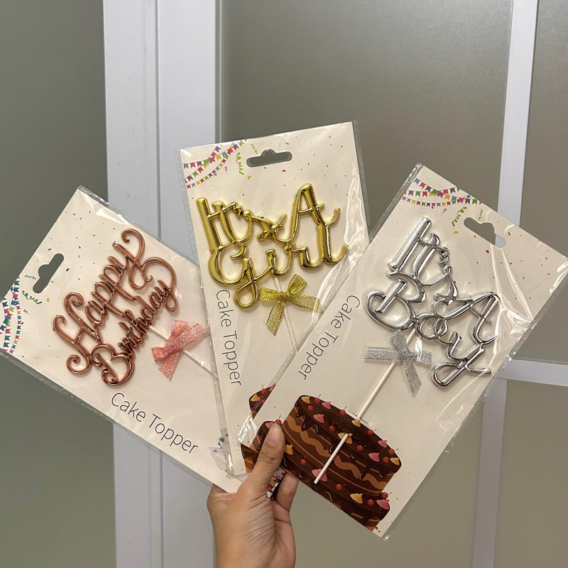 

Cake Topper Happy Birthday Premium/ Topper gender reveral / Topper kue