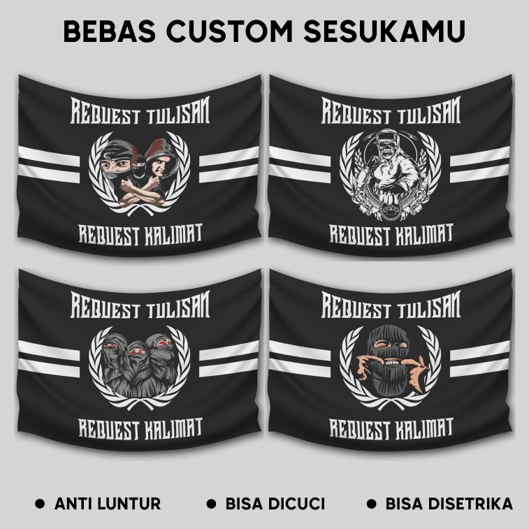 BENDERA SUPORTER JUMBO BEBAS REQUEST | BENDERA KOMUNITAS | BENDERA ULTRAS