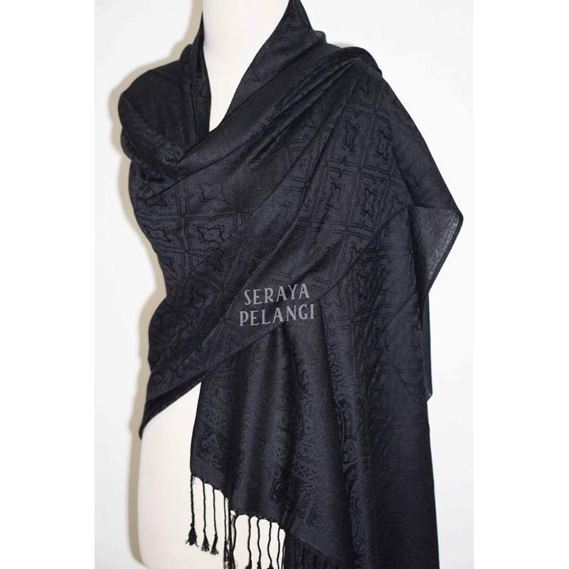 Pashmina Motif Keong 40 Selendang Scarf Syal Shawl Pasmina Halus Souvenir Hadiah Ulang Tahun Birthda