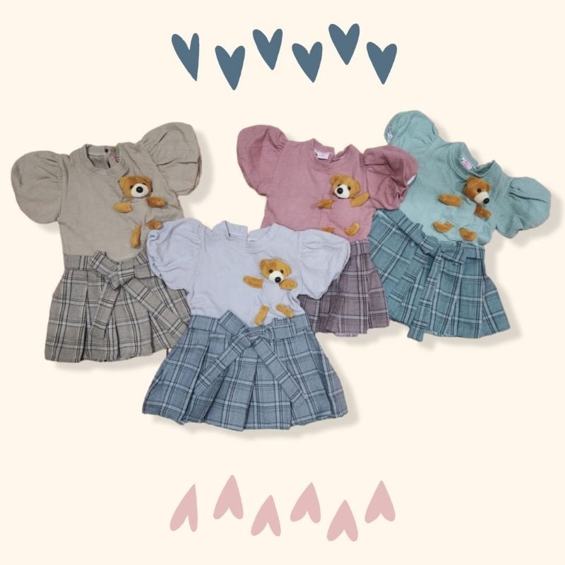 Two Mix - Setelan Bayi Perempuan Boneka Lucu - Baju Set Bayi Cewek 6-18 Bulan NN790 NN788 NN791