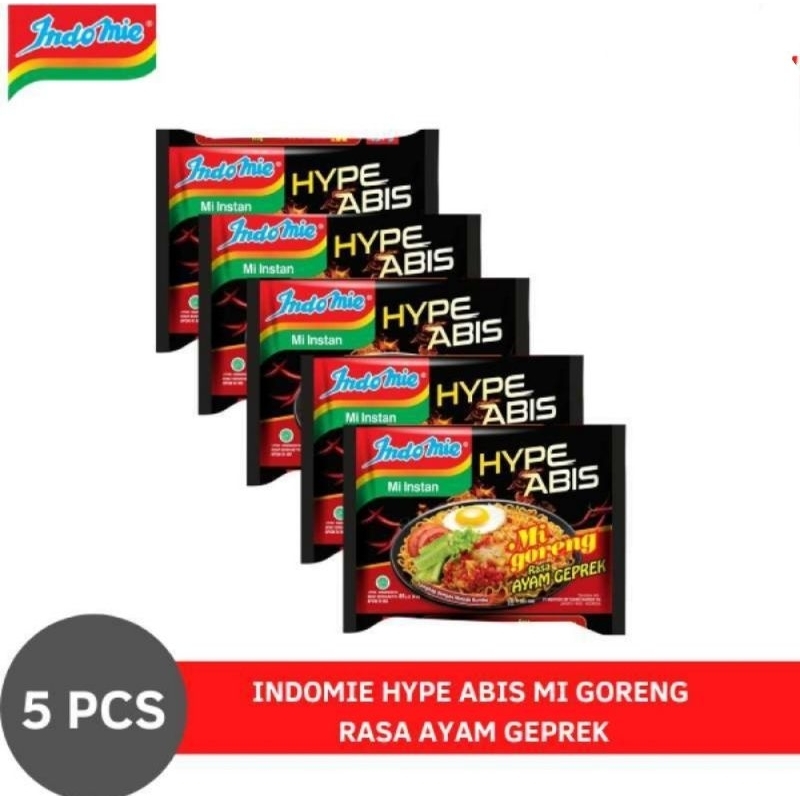 

INDOMIE AYAM GEPREK HYPE ABIS 85gr isi 5Pcs