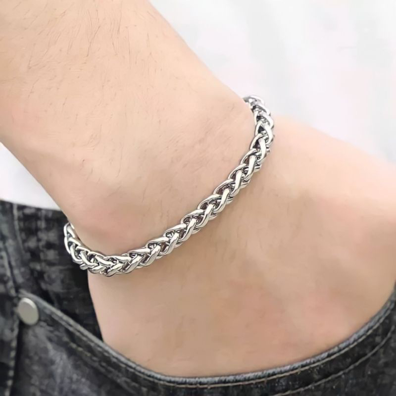 Best Sellert Gelang Titanium pria Model Sisik Naga Gelang Titanium pria Terbaru Gelang Titanium Pria